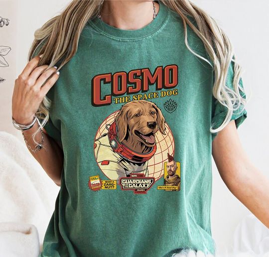 Discover Cosmo The Space Dog Portrait Comic Vintage Poster T-shirt, Marvel Shirt, Comfort Color, WDW Magic Kingdom Disneyland Trip Family Vacation