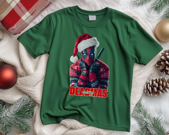 Merry Deadmas T-shirt, Christmas Sublimation Design, Funny Marvel Holiday Design, Comic Character Sublimation, Superhero Xmas Christmas