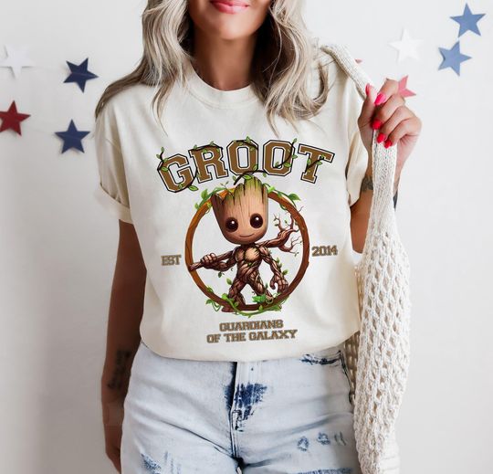Marvel Guardians of the Galaxy Groot Portrait Vintage T-Shirt, Disneyland Family Matching Shirt, Marvel Holiday Gift, Marvel Groot Tee