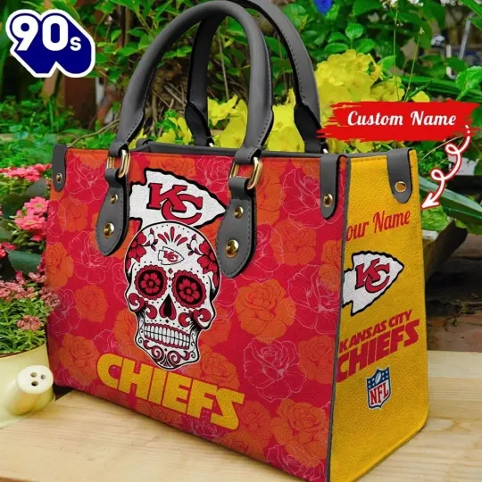 Personalized Kansas City Football Team KC Chiefss Leather Handbag Gift