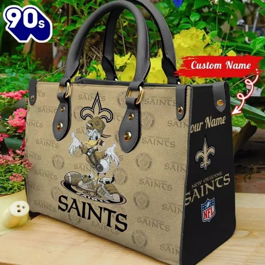 Discover Personalized New Orleans Football Team Saintss Leather Handbag Gift