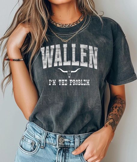 Discover Wallen Western I'm the Problem Tour Shirt. Country Music Lover Tee, Perfect for Concerts, Gift for Fans, Unisex Graphic Shirt