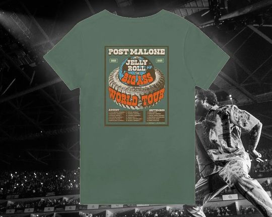 Discover Post Malone World Tour Tee 2025 - Country Merchandise, Concert T-Shirt, Music Lover Gift, Unisex Tee, Festival Wear, Limited Edition