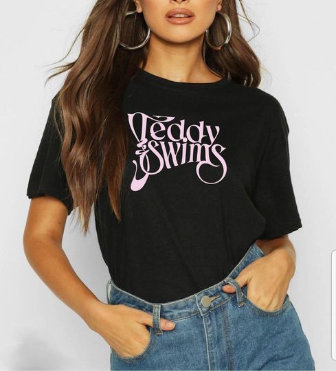 Teddy Swims T-Shirt 2025 Concert UK I Love Teddy Swims T Shirt Lose Control Tour Fashion Concert 2025 Pop Music RNB pink print