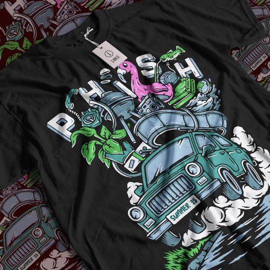 Aesthetic Phish Summer Tour 2025 Concert Phish Band Rock Music Vintage Graphic Streetwear Unisex Short Sleeve T-Shirt
