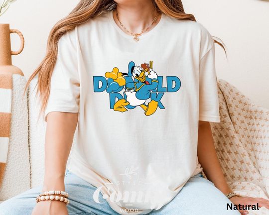 Donald Duck Shirt, Vintage Disney Tee, Funny Cartoon T-shirt, Retro Graphic Tee, Classic Disney Outfit, Disney Park Shirt
