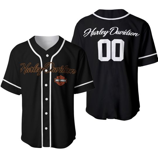 Black Harley Baseball Jersey
