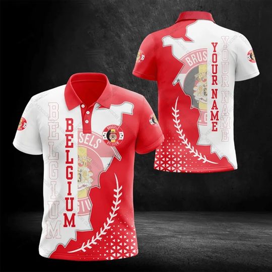 Discover Belgium Lion Graphic Customized Polo Shirts