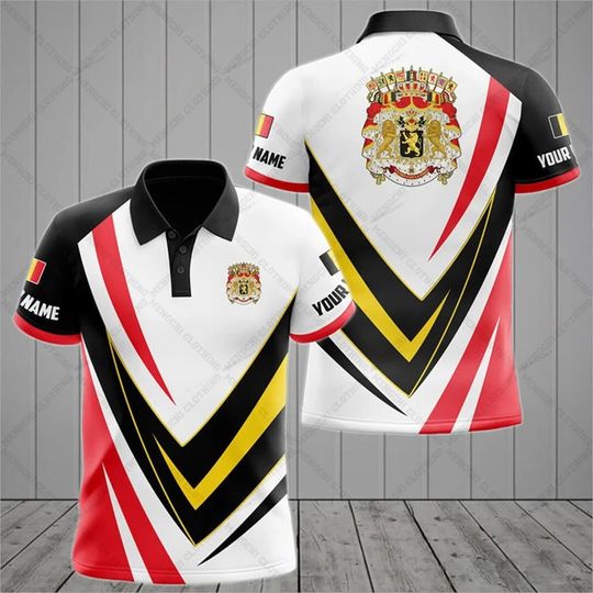 Discover Belgium Lion Graphic Customized Polo Shirts