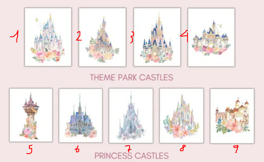 Simple Disneyland Paris Castle  ,  Disney Prints, Disney Wall Art, Disney Princess Castle