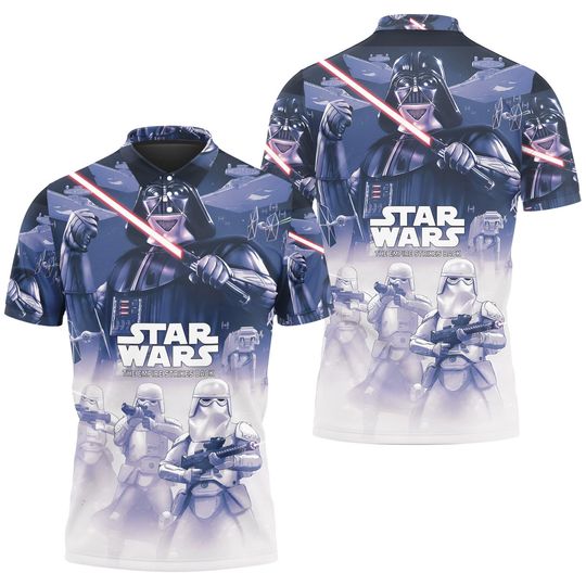 Star Wars Darth Vader Stormtrooper Disney Golf Polo Shirt
