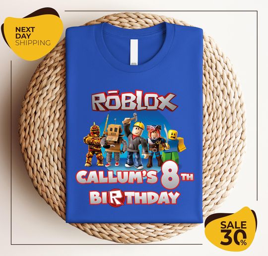 Personalized Roblox Birthday Boy Shirt | Family Birthday Tees | Bday Family Matching | Video Game Birthday Theme | Rblox Birthday Shirt |