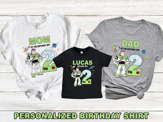 Toy Story Birthday Party Shirt, Buzz Lightyear Birthday Boy Shirt, Toys Story Birthday shirts for Family, Pertsonalized Birthday Boy Shirts