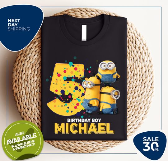 Custom Minion Birthday Shirt | Minion Birthday | Minion Birthday Shirt | Minion Custom Birthday Shirts | Minion Party Tee