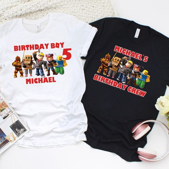 Roblox Birthday Shirts Personalized Roblox Shirt - Family Matching Roblox T-Shirt - Video Game Birthday Kids Tee