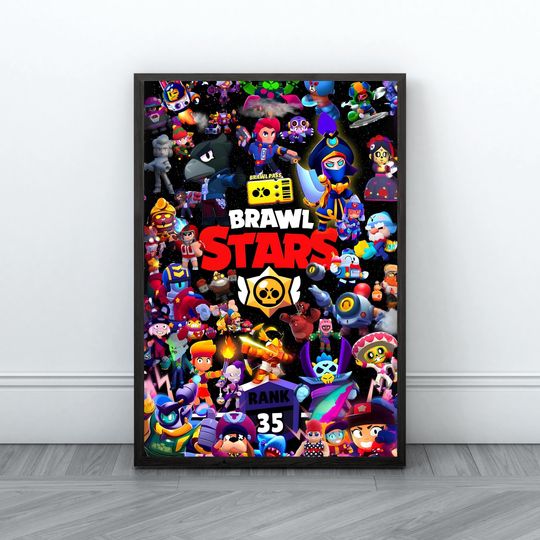 Brawl Stars Digital Poster Brawl Stars Clipart Brawl Stars Instant download Kids Nursery Kids Room Gift for birthday Sandy Squeak