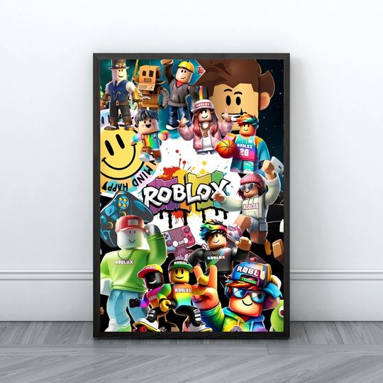 Roblox Poster Gaming Room Poster Print Game Video Games Digital Poster Clipart Instant download Kids Nursery Kids Room Gift for birthday