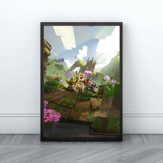 Minecraft Prints, Creeper, Steve, Zombie,Nursery Decor, Video Game Digital Print, Kids Room Decor Wall Art Playroom, Minecraft Wall Art