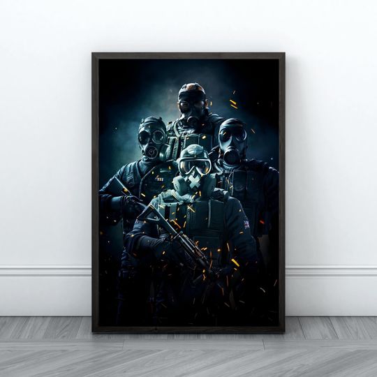 Discover Rainbow Six Siege Poster Print | Six Siege Poster | Gaming Poster , Gaming Decor, Video Game Poster, Gaming Gift, Gamer Gift