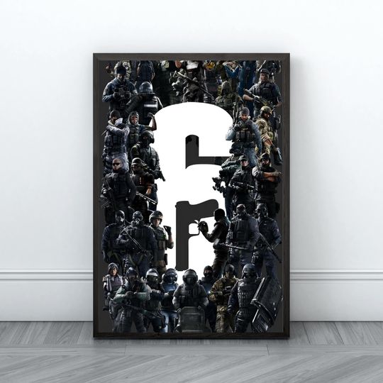 Discover Rainbow Six Siege Poster Print | Six Siege Poster | Gaming Poster , Gaming Decor, Video Game Poster, Gaming Gift, Gamer Gift