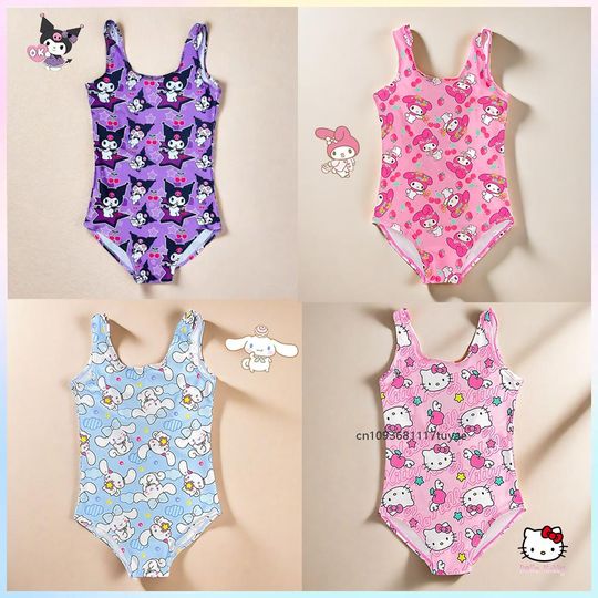Hello Kitty Cartoon One-piece Swimsuits