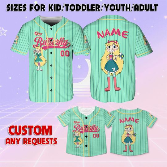 Discover Disney Star Butterfly Jersey, Disney Star vs The Forces Of Evil Jersey, Star Butterfly Matching Jersey, Disney Cartoon Jersey