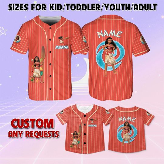 Discover Personalized Moana Moana 2 Jersey, Disney Moana 2 Characters Jersey, Moana Disney Family Trip Shirt, Disneyworld Matching Jersey