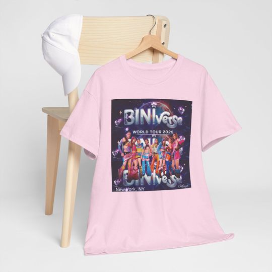 Discover BiniVerse World Tour 2025 Personalized Unisex Heavy Cotton Concert T-Shirt, Bini Blooms Concert Shirt, bini tour concert 2025, bini merch