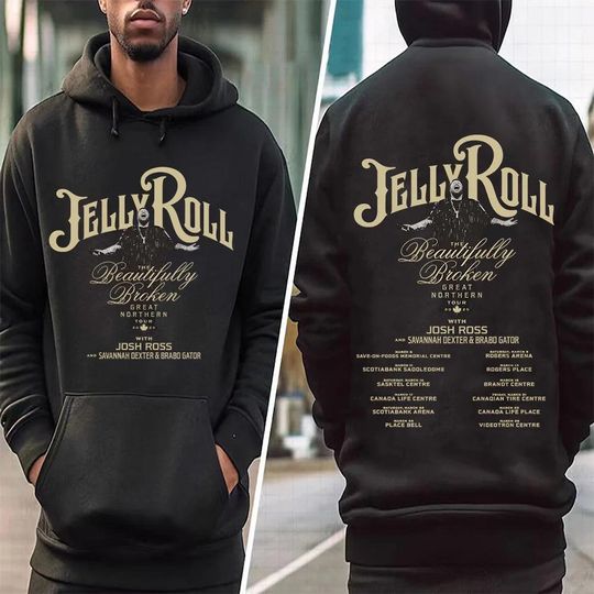 Jelly Roll Tour Hoodie - 2025 Oversized Streetwear Sweatshirt