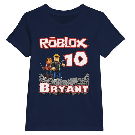 Roblox Kids Birthday Crewneck T-shirt / Very Soft Cotton / Gamer t-shirt / roblox personalised tee / personalised gift / Roblox tee
