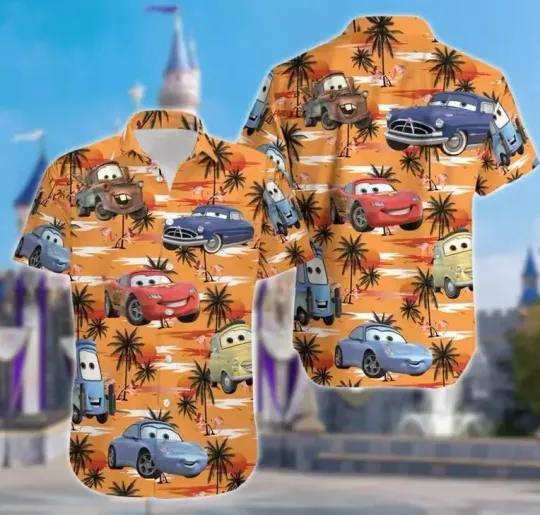 Discover Pixar Cars Hawaiian Shirt, Cars And Friend Summer Vacation Shirt