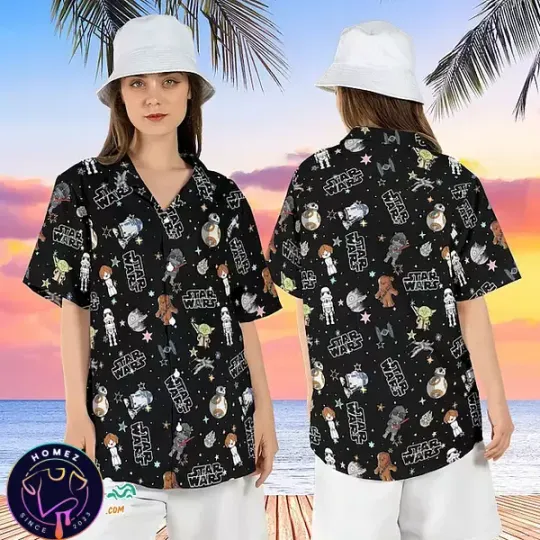 Star Wars Characters Galaxy Edge Tropical Aloha Hawaiian Shirt for Fans