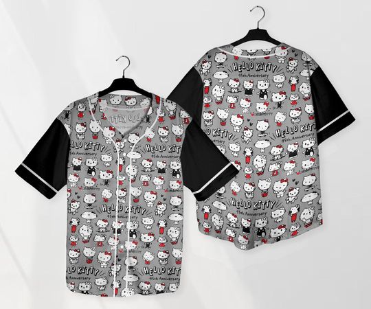 Discover Hello Kitty Jersey Hello Kitty Shirt Hello Kitty Baseball Jersey Shirt Gift Hello Kitty Lover Hello Kitty Shirt Gifts