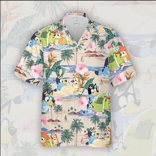 BlueyDad Dog Hawaiian Shirt, BlueyDad Dog Shirt, BlueyDad Dog Shirt, Gifts For Dad