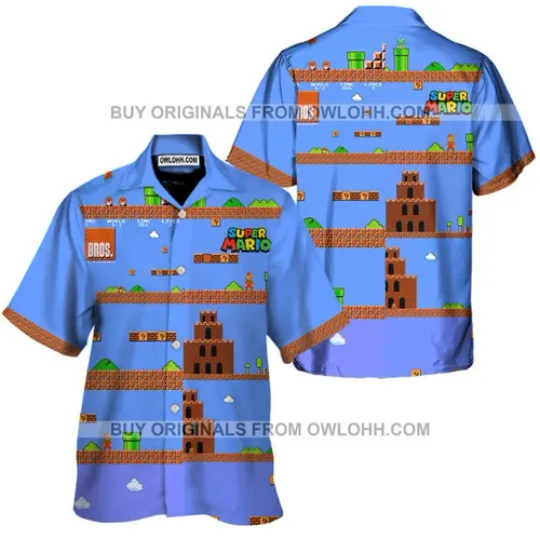 Discover Super Mario Bros Game Start Hawaiian Shirt