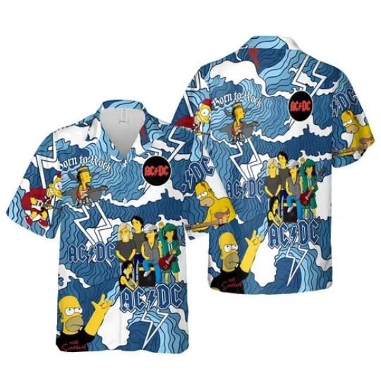 Discover AC-DC X The Simpsons Hawaiian Shirt
