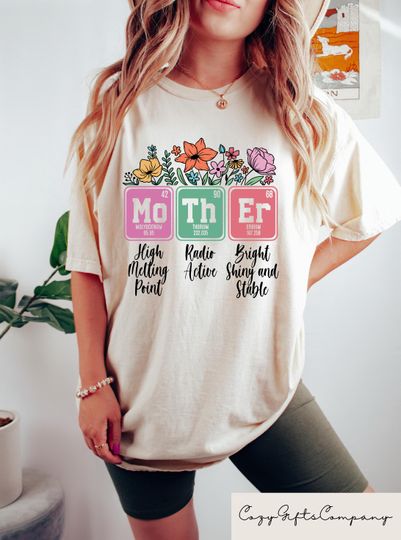 Discover Floral Mother T-shirt, Mother's Day Shirt, Mothers Day Gift, Inspirational Mama Crewneck, Mo Th Er Elements Tee