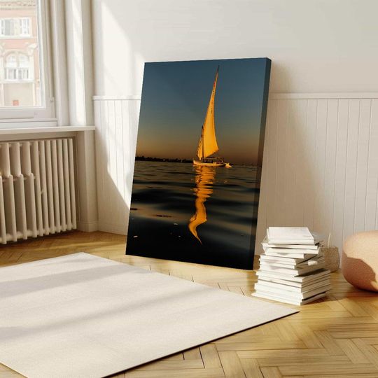 Sailboat sailing Poster, Wrapped Poster, Wall Art, Room Decoration, Retro Aesthetics,Birthday Present