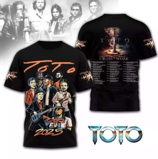 Discover The Dogz Of Oz World Tour 2025 TOTO Band 3D T-Shirt