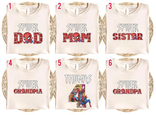 Spiderman Birthday Boy Shirt, Disney Marvel Birthday Family, Superhero Birthday Party T-shirt, Spider Boy Birthday Tee