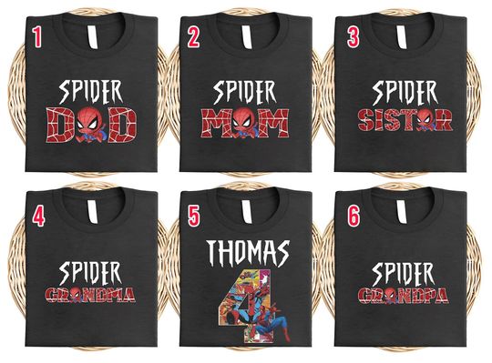 Discover Spiderman Birthday Boy Shirt, Disney Marvel Birthday Family, Superhero Birthday Party T-shirt, Spider Boy Birthday Tee