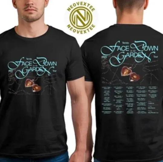 Tennis Band Face Down In The Garden Tour 2025 Dates List Two Sides T-Shirt