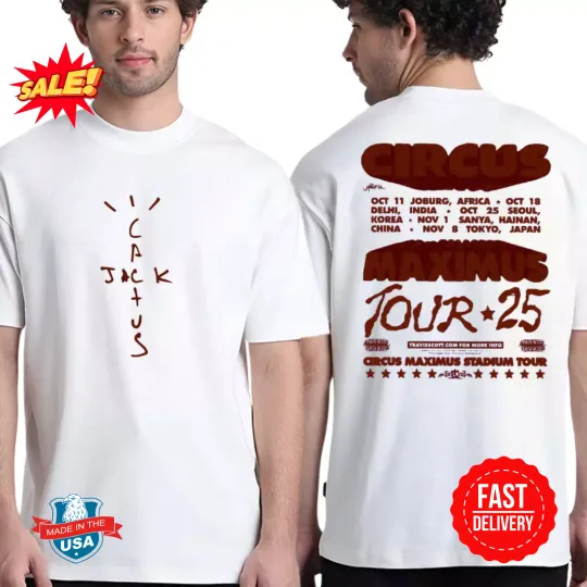 Travis The Circus Maximus Stadium Tour 2025 Start On Oct11 T-Shirt