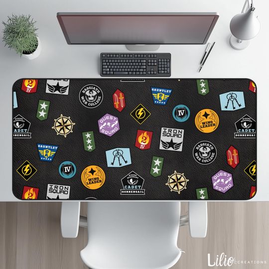 Discover Sorrengail Fourth Wing Patches Desk Mat