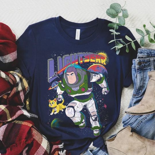 Disney Pixar Toy Story Buzz Lightyear And Sox Space Ranger Retro Poster Shirt, Magic Kingdom Tee, Epcot Theme Park Gift Shirt