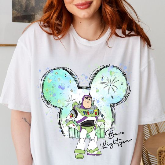 Toy Story Disney Castle Buzz Lightyear Watercolor, Disney Toy Story Travel Matching Shirts, Disney Toy Story Buzz Lightyear Trip Shirt