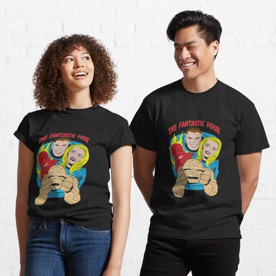 The Fantastic Four Retro Comic  Classic T-Shirt