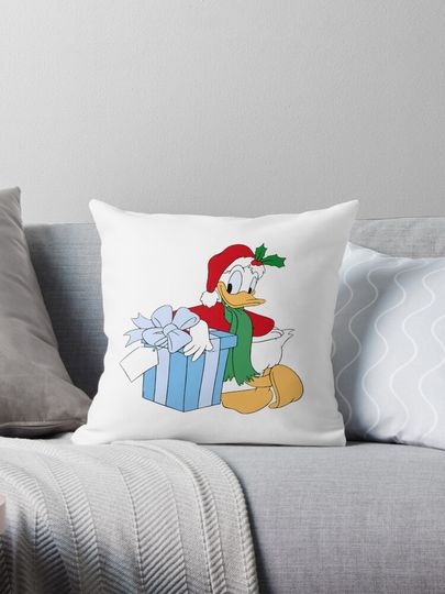 Discover Disney Donald Duck Christmas Style Pillow