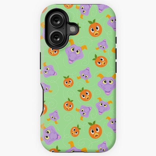 Festival Fresh - Figment and orange bird (green) iPhone Case