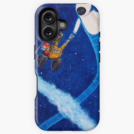 Wall-e and Eve painting iPhone Case